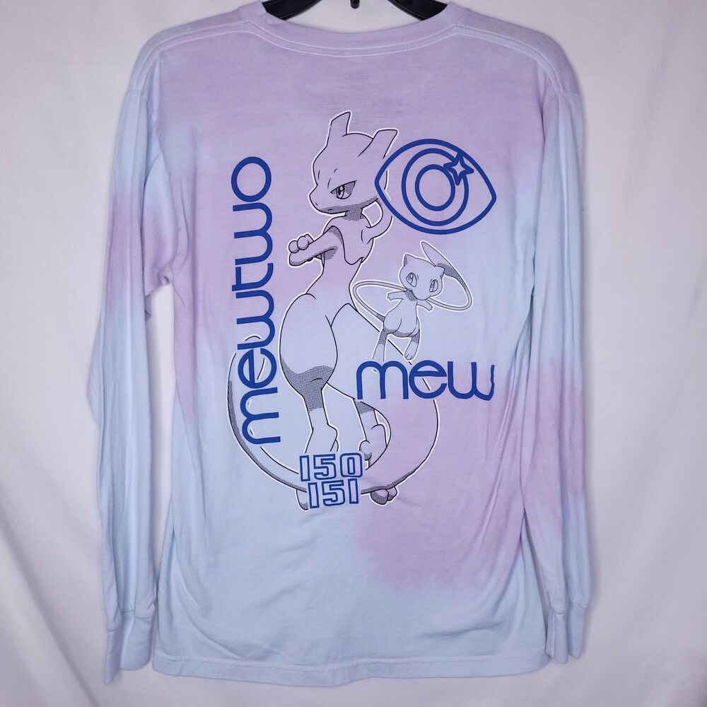 Mewtwo T Shirt Womens Small Tie Dye Long Sleeve Pokemon 150 151